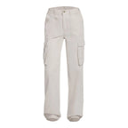 Adjustable Cargo Pants Women Straight Fit Baggy Wide Leg High Waist Pants Pockets Retro Street Style Casual Trousers - SJB-DIAMOND ELITES