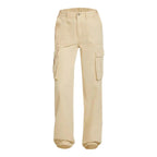 Adjustable Cargo Pants Women Straight Fit Baggy Wide Leg High Waist Pants Pockets Retro Street Style Casual Trousers - SJB-DIAMOND ELITES