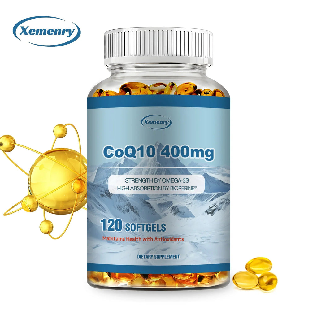 CoQ10 400mg - Supports Energy Production, Heart, Cardiovascular Health, Promotes Blood Circulation, Antioxidant - 120 Capsules Lootquake LLC