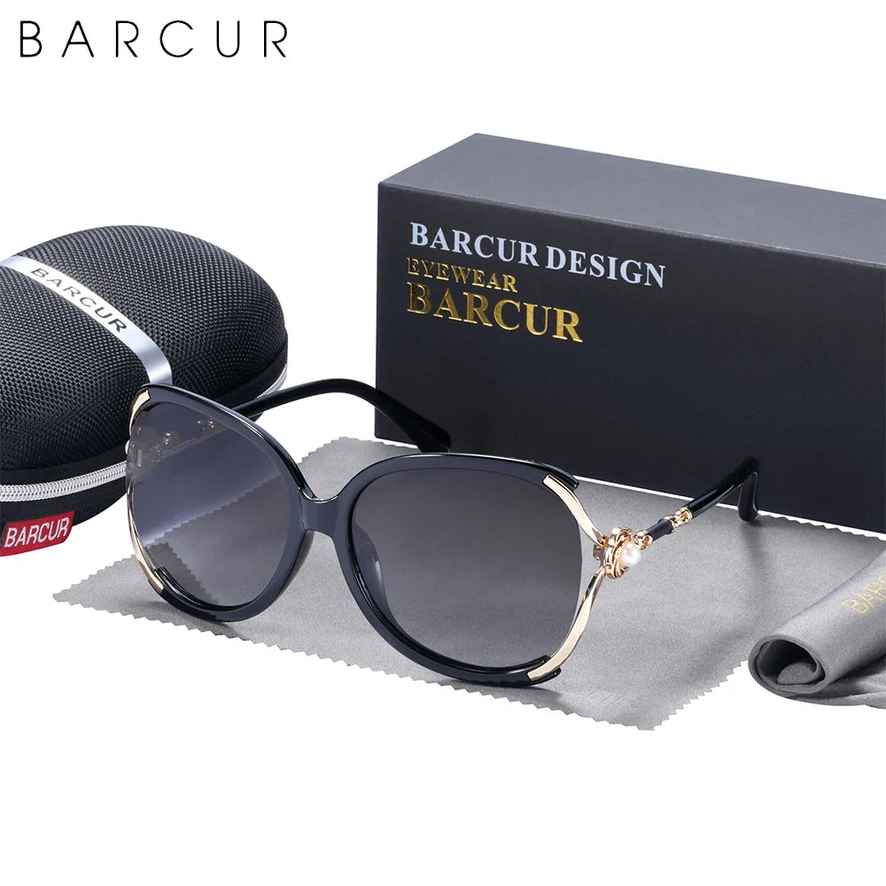 BARCUR Sunglasses Trendy Butterfly Design Fashion Women Sunglasses Polarized Lens Ladies Sun Glasses UV400 Protection for Hot Summer Days Stevvex
