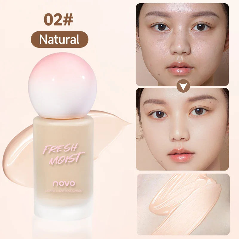 2-color Liquid Foundation BB Cream - Matte Cream, Long-lasting 24-hour Coverage Waterproof, Sodium Hyaluronate and Vitamin E Lootquake LLC
