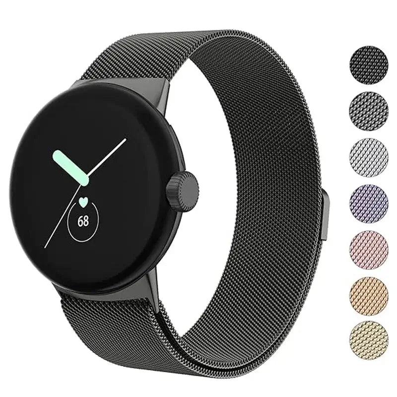 Google Pixel Watch Stainless Steel Band - Magnetic Clasp, Sleek BandsCo Straps
