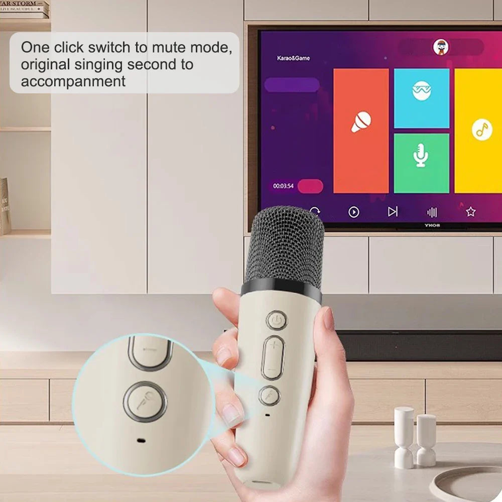 Professional Singing Bluetooth $peaker ColumnSpeaker High-end Ktv Karaoke Microphone Bluetooth Audio Wireless Mic Lootquake LLC