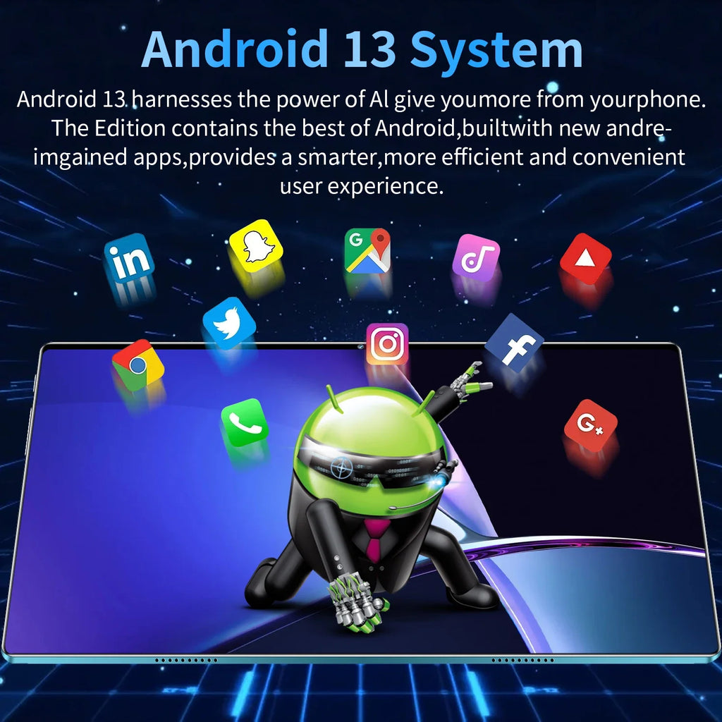 2025 Global Version 10.36 Inch Android 13.0 Tablet Android 16GB Ram 1TB Rom 16MP 32MP 12000mAh Network Bluetooth 5G WIFI Tablets Lootquake LLC