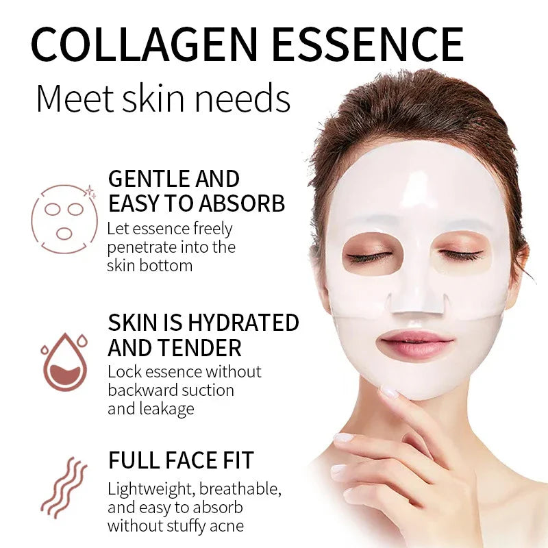 4 pieces of collagen sleeping mask, hydrating, moisturizing and whitening, translucent, thinning, smooth and tender skin Lootquake LLC