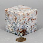 Agate Cube with Cut Corner - Natural Crystal Stone 464g One-of-a-Kind Crystal Destiny