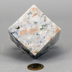 Agate Cube with Cut Corner - Natural Crystal Stone 464g One-of-a-Kind Crystal Destiny