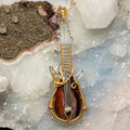 Agate "Guitar" Wire Wrap Crystal Pendant #1 - SJB-DIAMOND ELITES