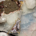 Agate "Guitar" Wire Wrap Crystal Pendant #4 - SJB-DIAMOND ELITES