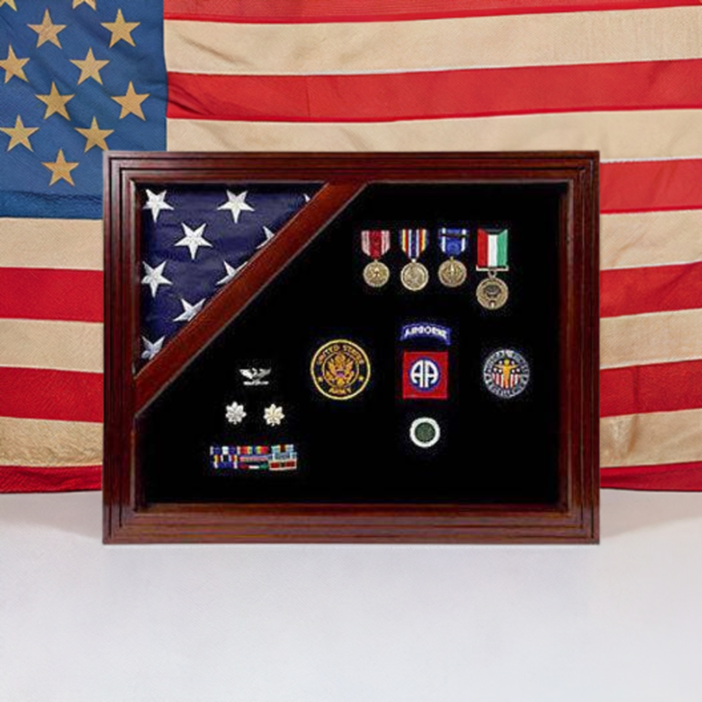 Capitol Flag and Accolades Display Case The Military Gift Store
