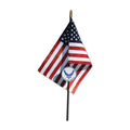 Air Force Wings Veteran Grave Marker With 30 Inch Tall American Cemetery Flag, Officially Licensed Military Seal. The Military Gift Store
