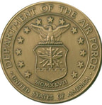 Air Force Service Medallion, Air Force Brass Medallion The Military Gift Store