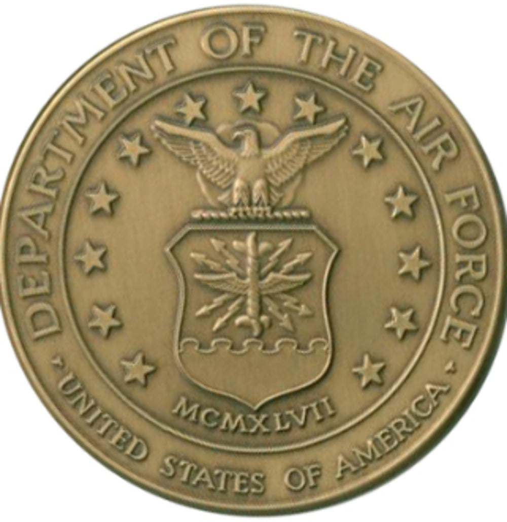 Air Force Service Medallion, Air Force Brass Medallion The Military Gift Store