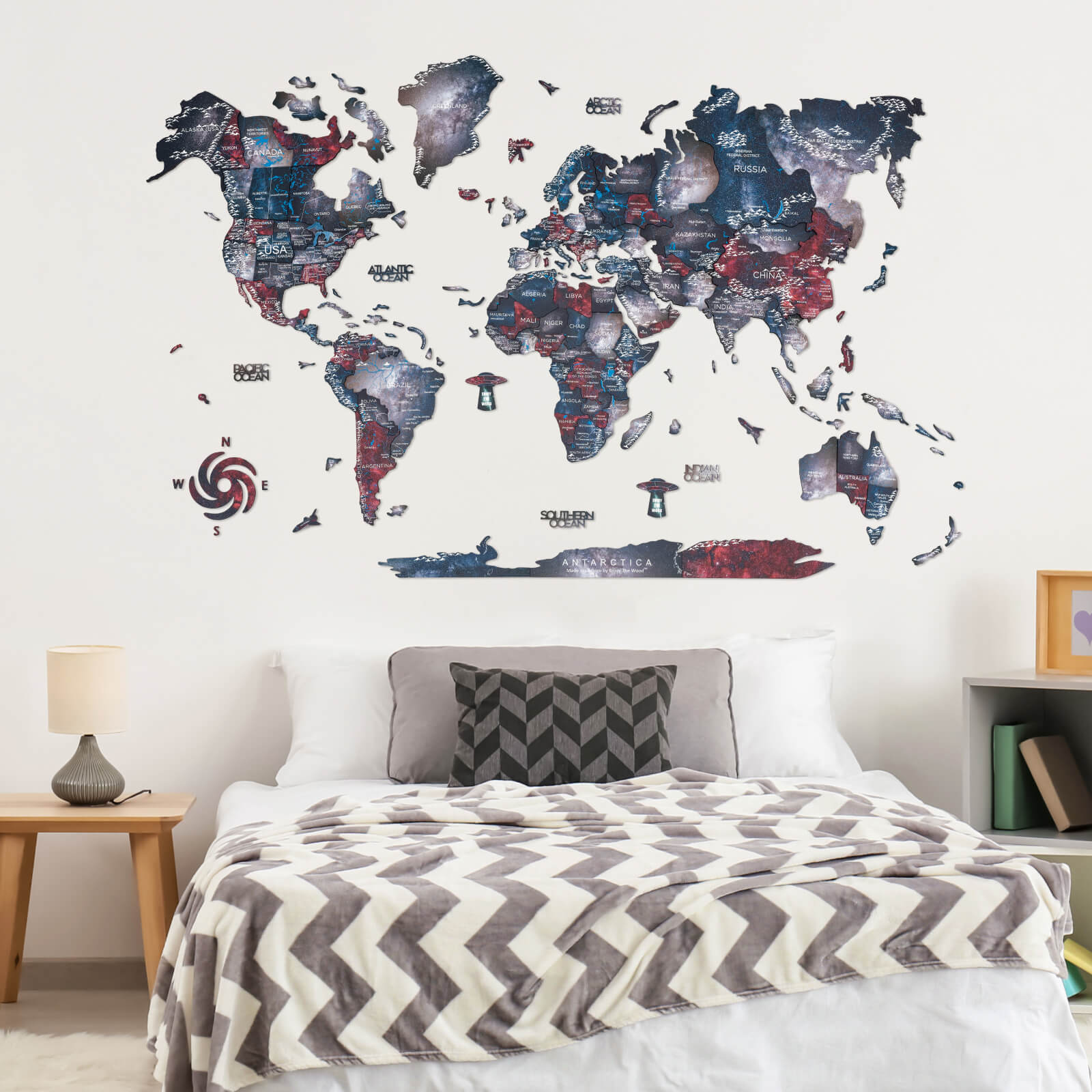 3D Wooden World Map Alcor Enjoy The Wood