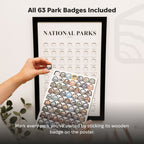 Poster Travel Tracker National Parks USA