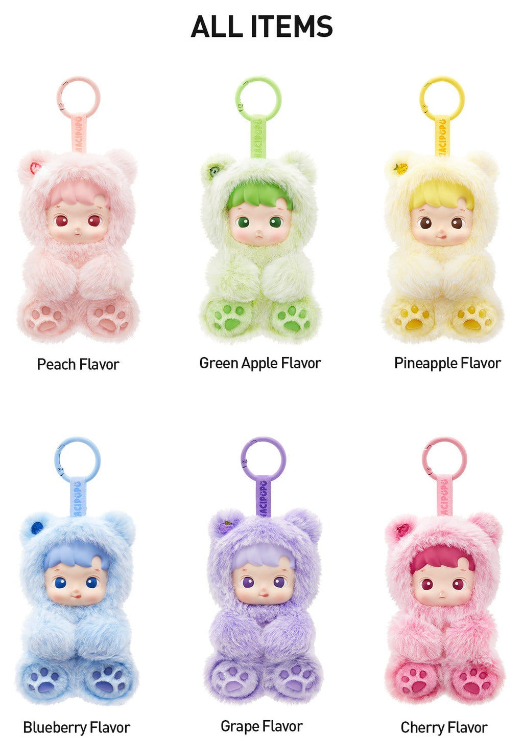 Hacipupu Gummy Bear Series - Vinyl Plush Pendant Labubu Loot