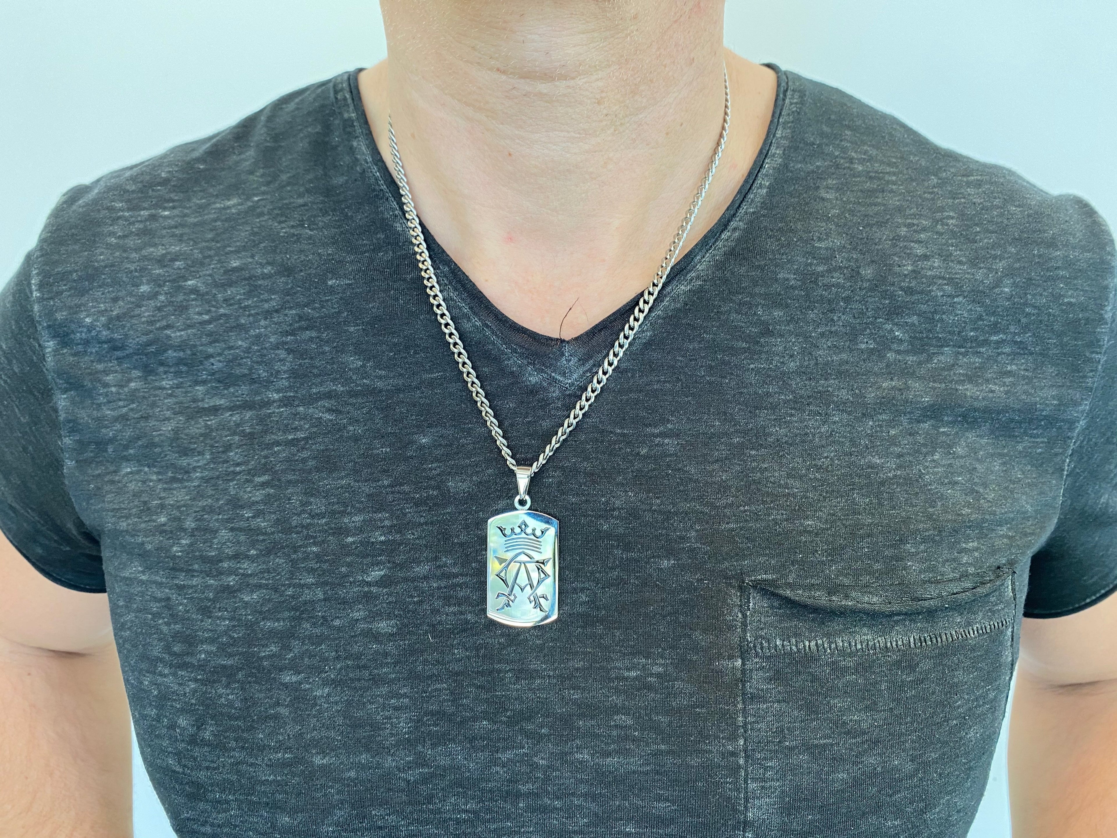 Alpha Omega Dog Tag Necklace KingdomWear