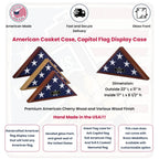 Best Selling Flag Display Case, Case for Casket Flag, Casket flag Case The Military Gift Store