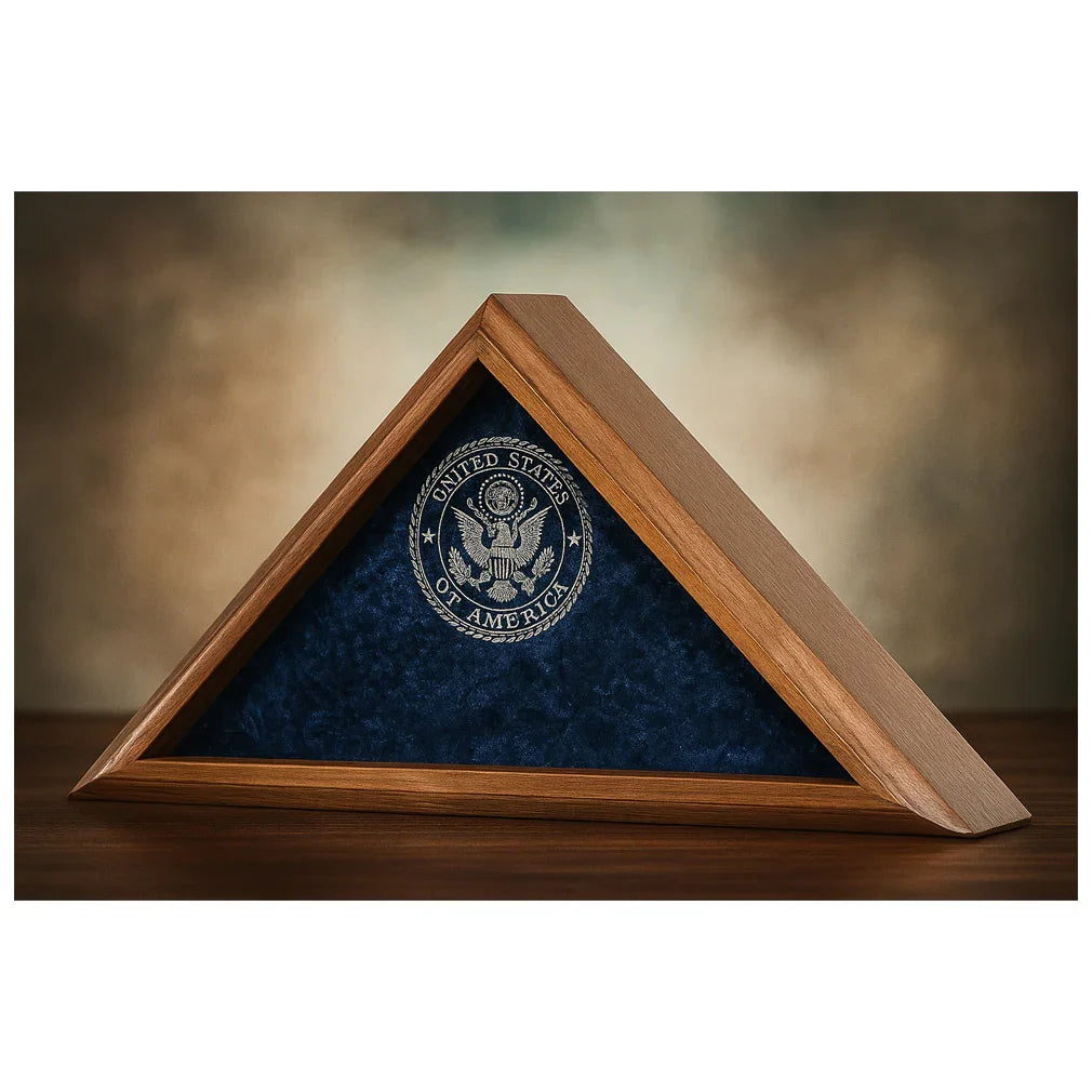 Triangle Flag Case, Triangle Flag Display Case. The Military Gift Store