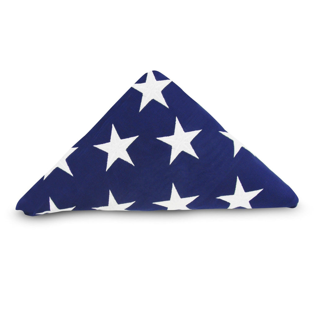 American Flag For Flag Display Case - 3ft x5 ft or 5ft x 9.5ft America Cotton Flag or folded 3ft x 5ft or folded 5ft x 9.5 ft America Flag. The Military Gift Store