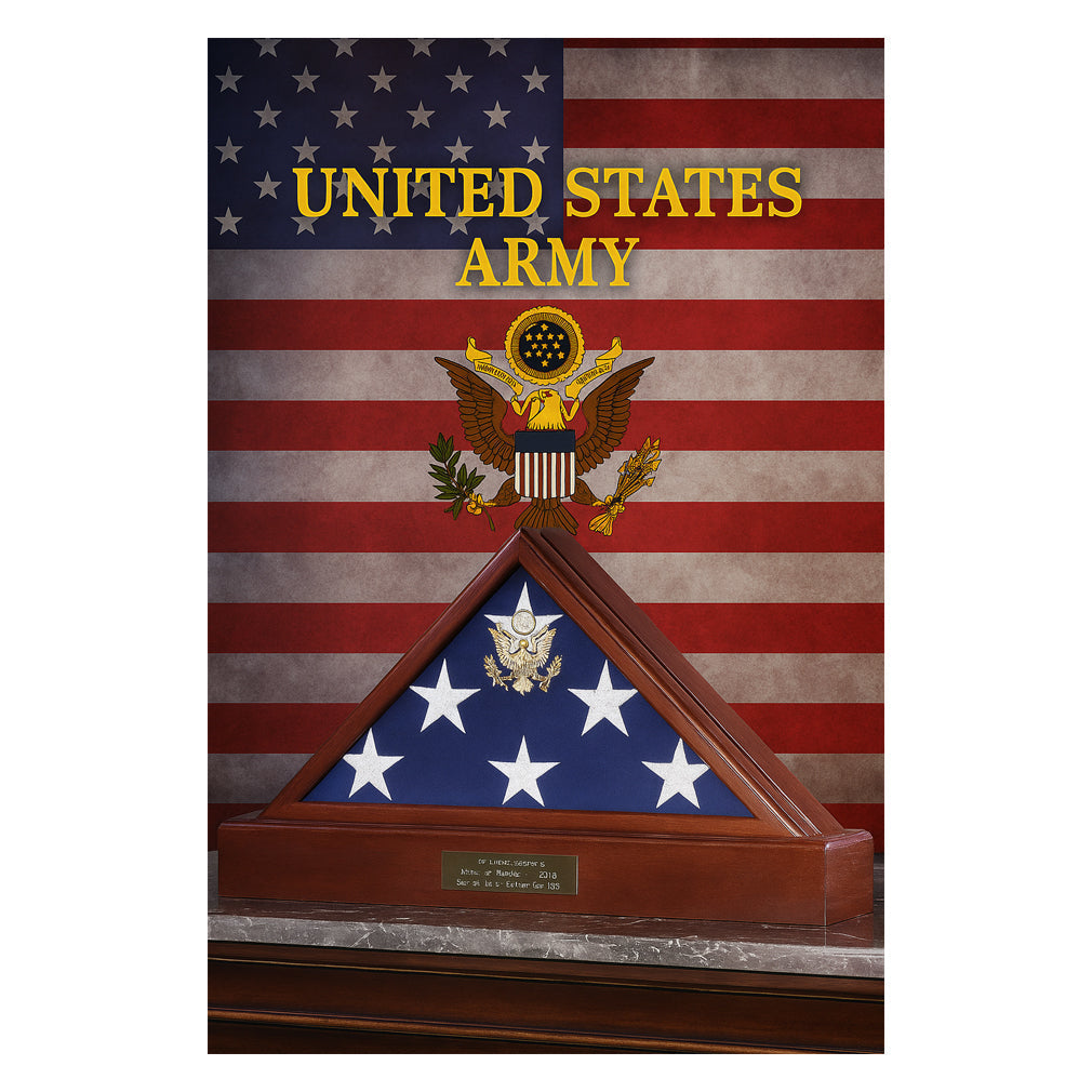 Flag Connections, American Burial Flag Case, Casket Flag Case The Military Gift Store