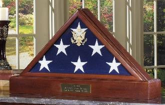 American Flag Medal Display Box- Shadow Box, Flag Box Hand Made By Veterans The Military Gift Store