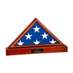 Flag and Base display case, American Flag and Pedestal Display Frame The Military Gift Store