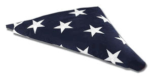 American Flag For Flag Display Case - 3ft x5 ft or 5ft x 9.5ft America Cotton Flag or folded 3ft x 5ft or folded 5ft x 9.5 ft America Flag. The Military Gift Store