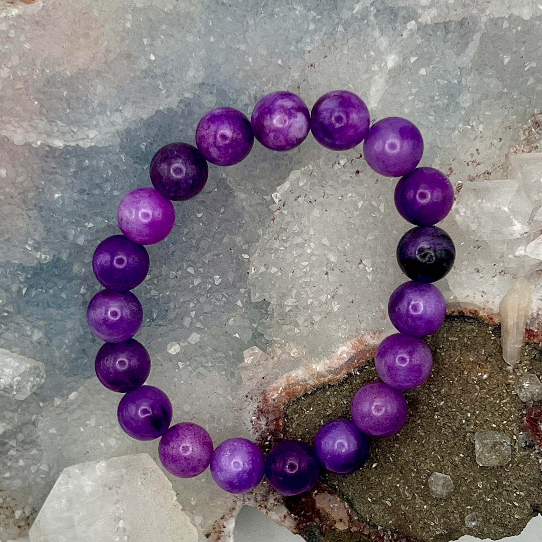 Amethyst Beaded Bracelet - SJB-DIAMOND ELITES