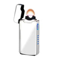 SKRFIRE Electric Lighter Windproof Flame Electric Lighter Plasma-Flame Arc Lighter Rechargeable USB Lighter Flame Lighter with Battery Indicator（Sliver） Lootquake LLC