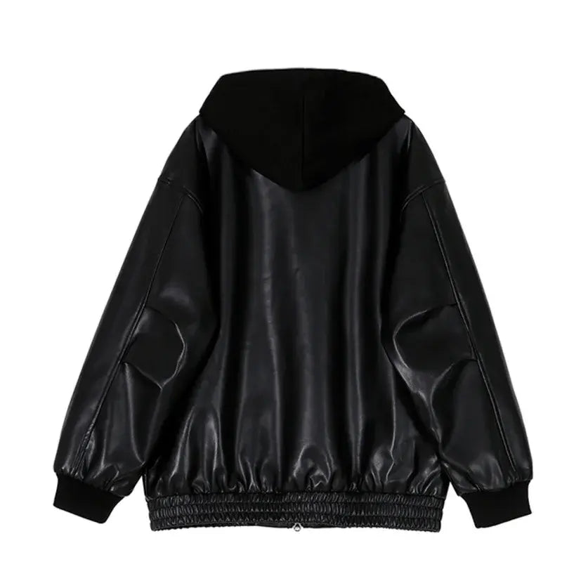 Men's Hooded Leather Jackets Pi-Mart