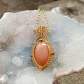 Apricot Agate Wire Wrap Crystal Pendant - SJB-DIAMOND ELITES
