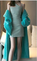 Long Winter Cashmere Lamb Winter Coat Pi-Mart