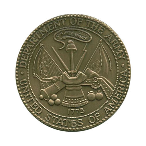 Army Service Medallion, Brass Army Medallion The Military Gift Store
