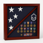 Flag And medal Display case, award and flag case The Military Gift Store