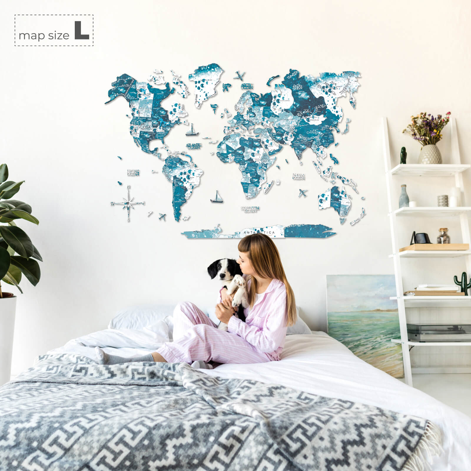 3D Wooden World Map Aurora Enjoy The Wood