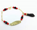 Pulsera Mano de Azabache 10K Oro Puro Para Bebe Jewelry And Perfumes