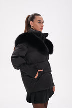 Amanda Genuine Fur Trim Down Fill Coat - SJB-DIAMOND ELITES