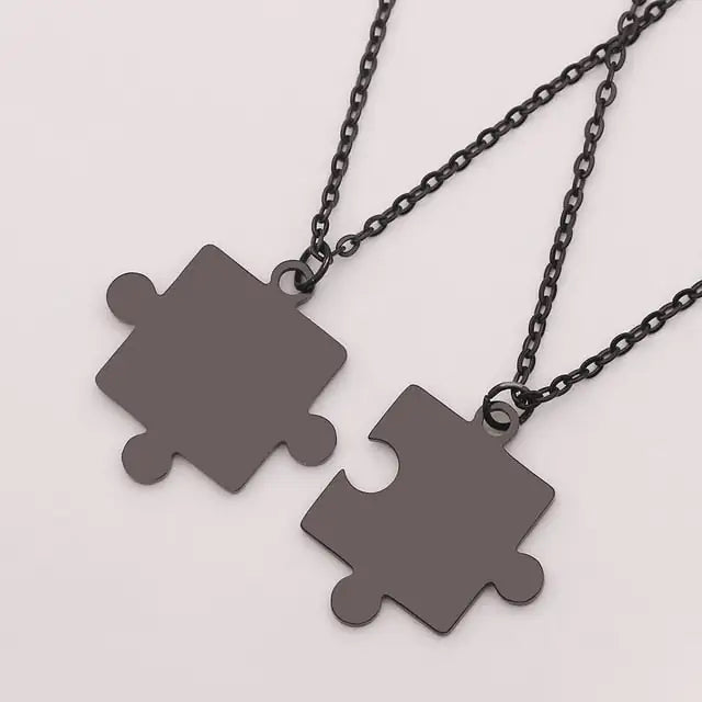 Matching Puzzle Piece Pendant Necklaces Lootquake LLC