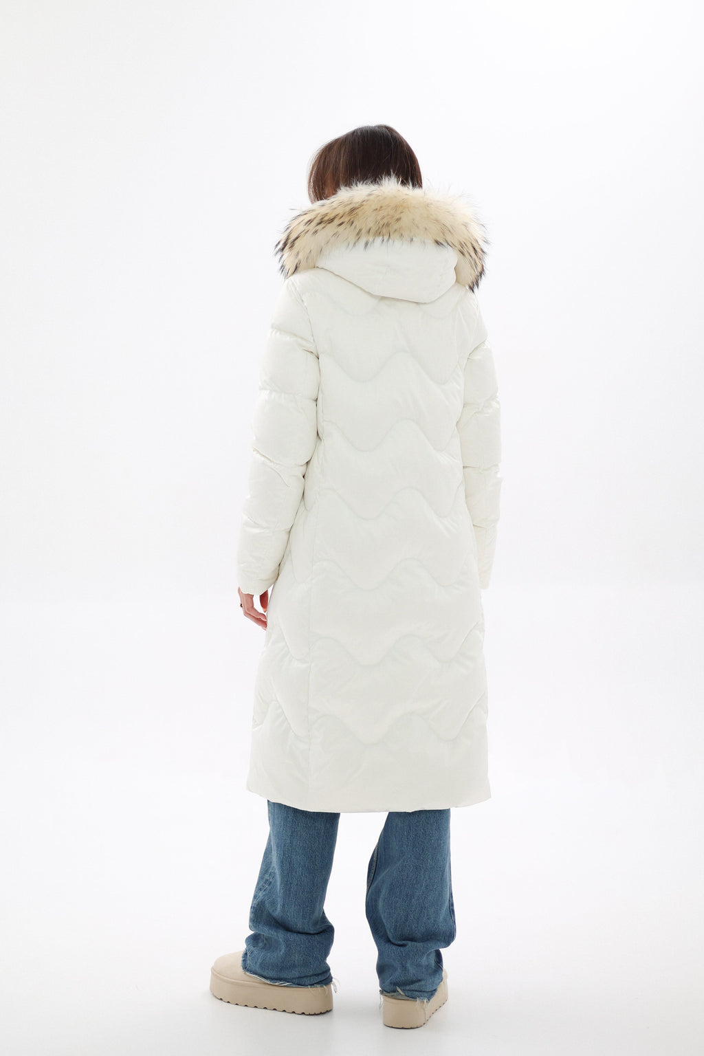 Genuine Fur Trim Down Fill Coat