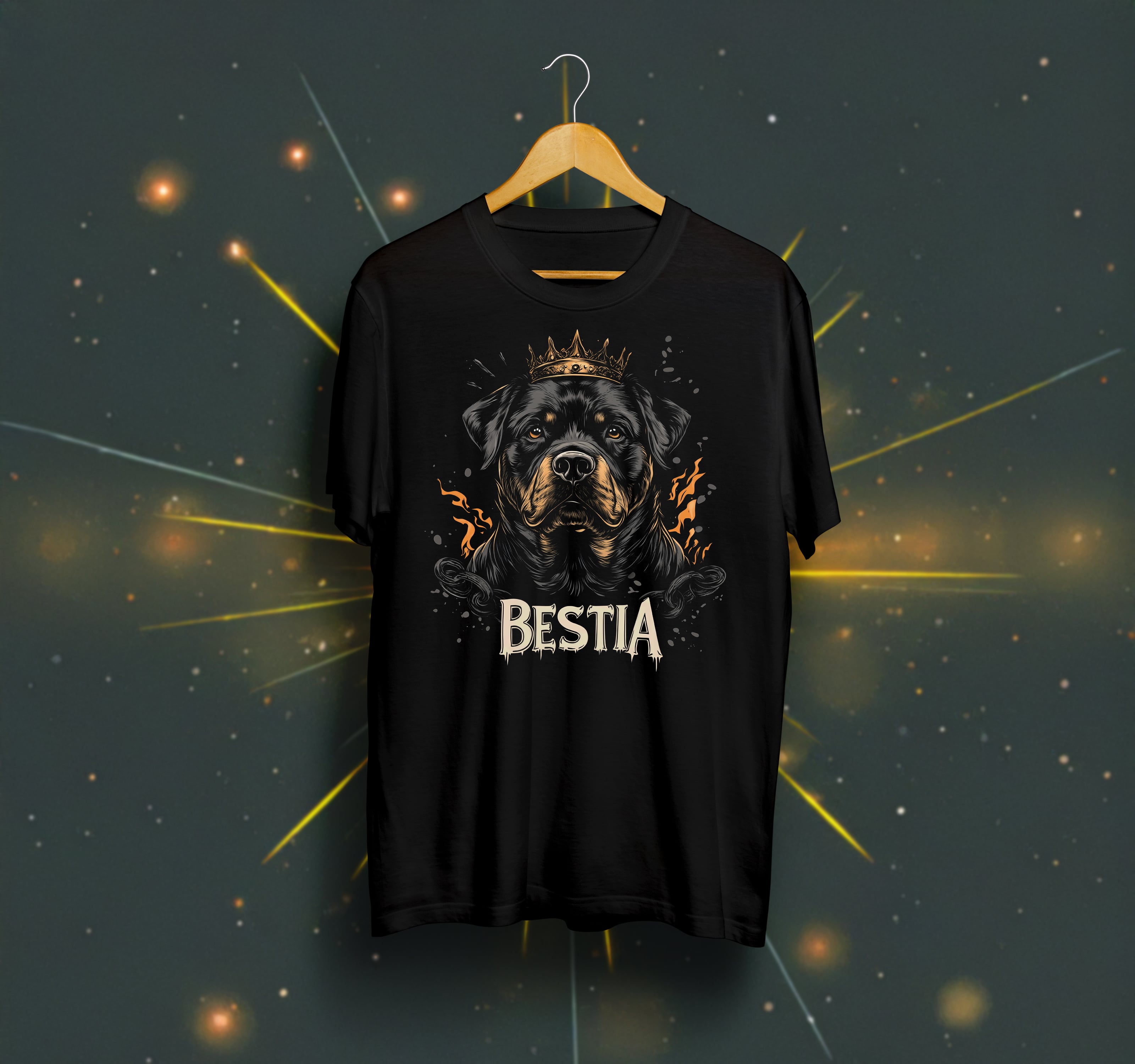 Rottweiler T-shirt Black Bestia Dog Gear