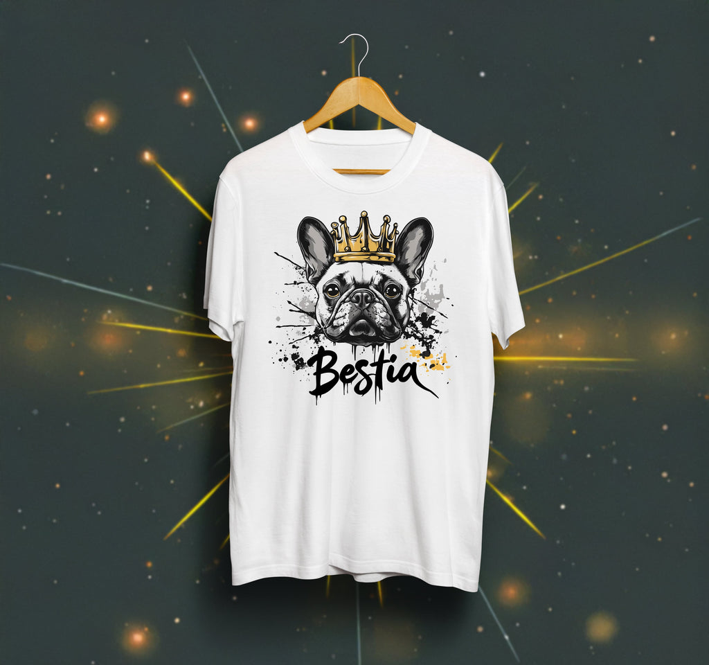 French Bulldog T-shirt White Bestia Dog Gear