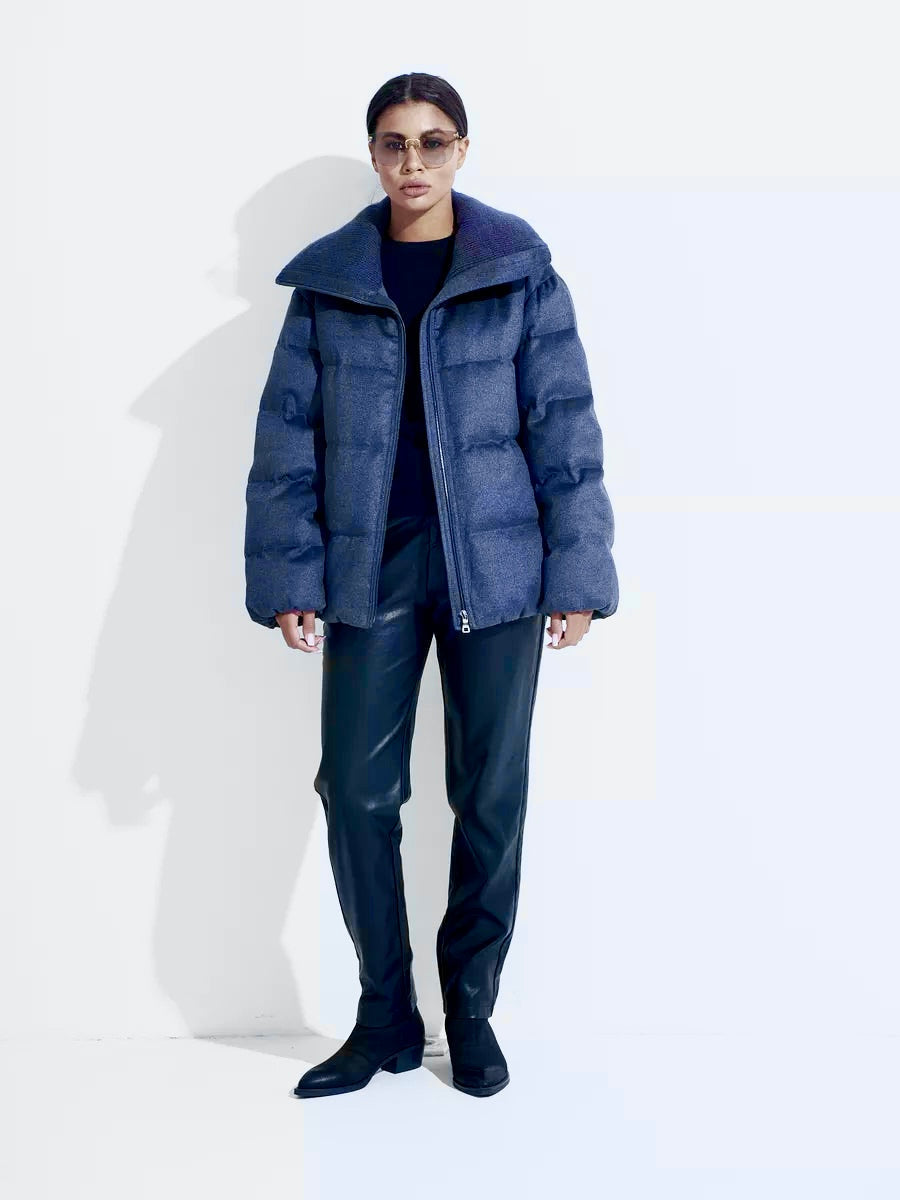 Australian Wool Silk Blend Down Fill Coat - SJB-DIAMOND ELITES