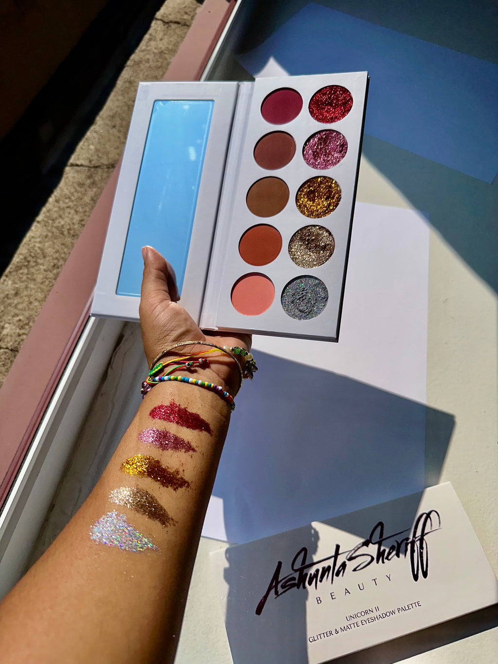 Ashunta Sheriff Beauty Unicorn II Glitter & Matte Shadow Palette - SJB-DIAMOND ELITES