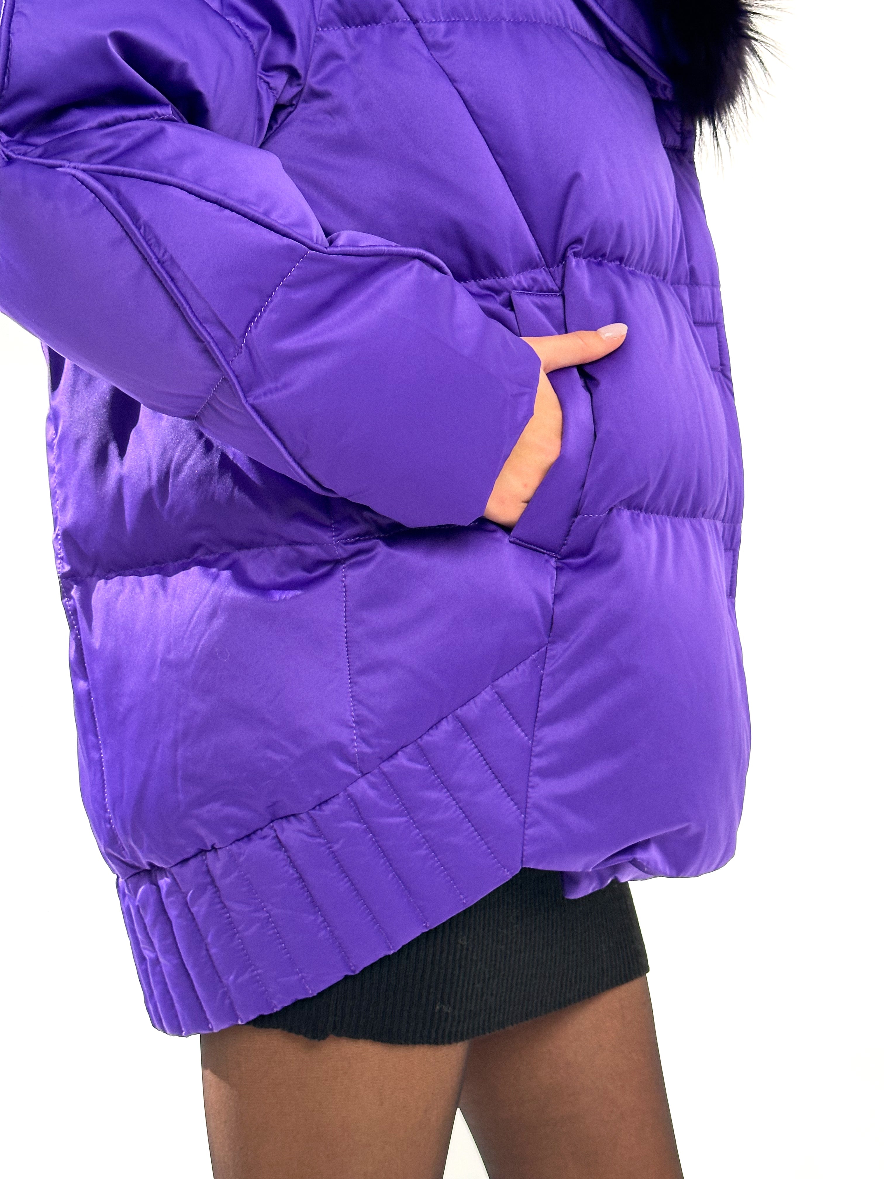 Genuine Silver Fox Premium Down Fill Coat - SJB-DIAMOND ELITES