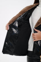 Genuine Mink Fur Down Fill Jacket - SJB-DIAMOND ELITES