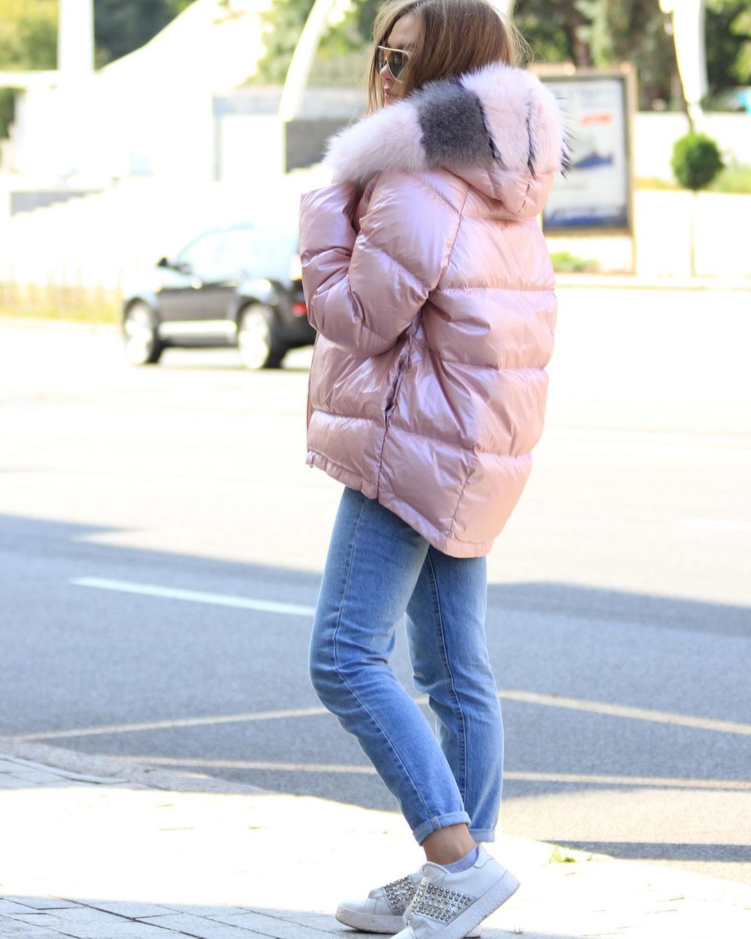 ⇆ Nicole Genuine Polar Fox Reversible Down Coat - SJB-DIAMOND ELITES