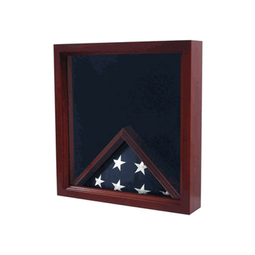 Flag and Document Display Case - Fit 5" x 8" flag. The Military Gift Store