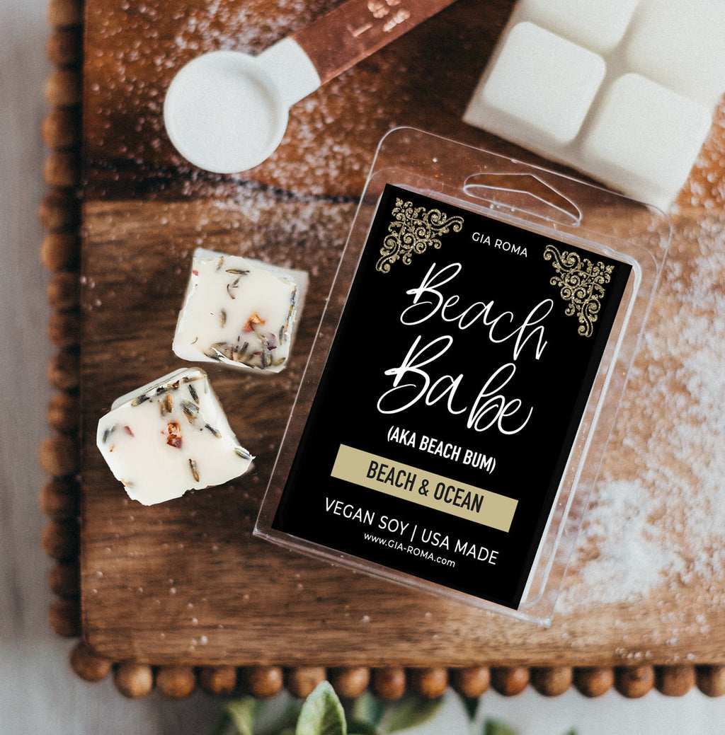 Beach & Ocean Soy Wax Melts Vegan, Dye-Free, Hand-Poured With Botanicals BandsCo Straps