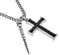 Black Cross Nail Necklace KingdomWear